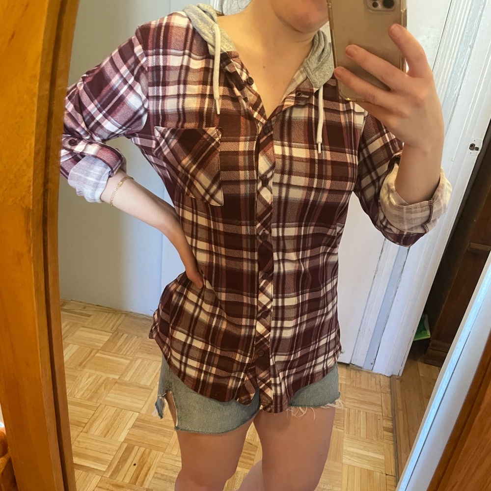 Soft Flannel with Hood. Size S. Brand new w tags